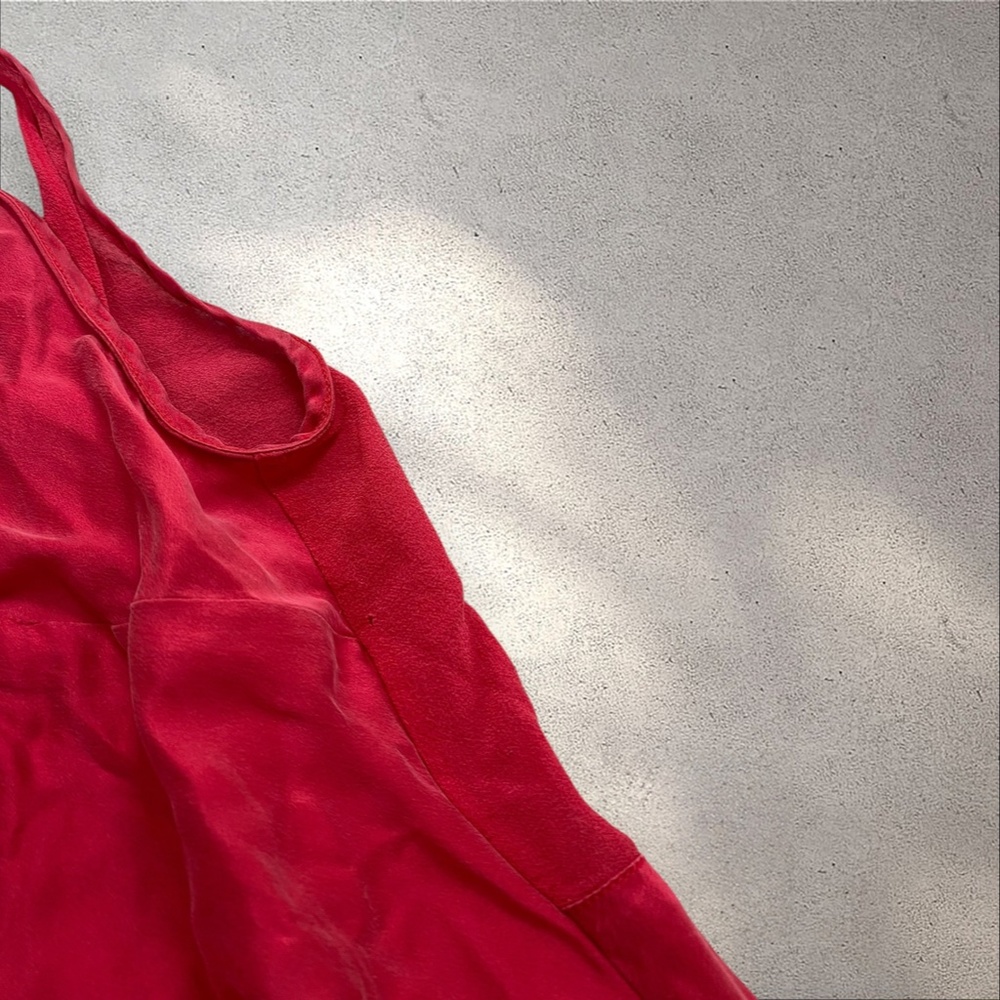 RARE VTG Victoria’s Secret 100% Silk Red Cowl Neck Backless Maxi Dress - Picture 8 of 9